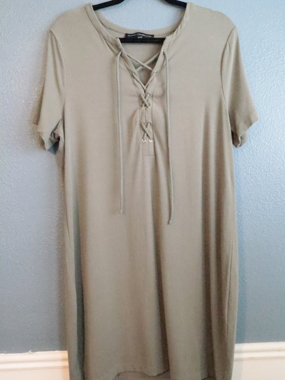WHBM Classic Lace Up T-Shirt Dress